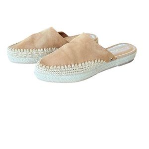 Sam Edelman Austin Suede Espadrille Mules Caramel Sz 8.5